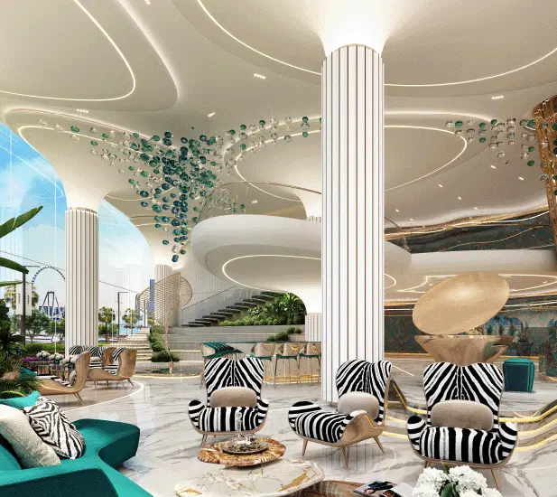 Grandeur and Elegance in the Damac BAY Lobby Area